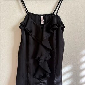 Elegant Black Ruffled Top